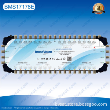 17x17x8 Subscribers Cascade Multiswitch For Distribution Of 16 Sat If Signals Including Terrestrial For Up To 8 Users 